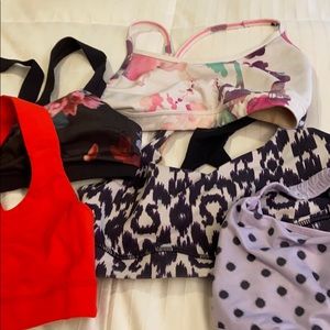 Various Lululemon sportsbras size 6